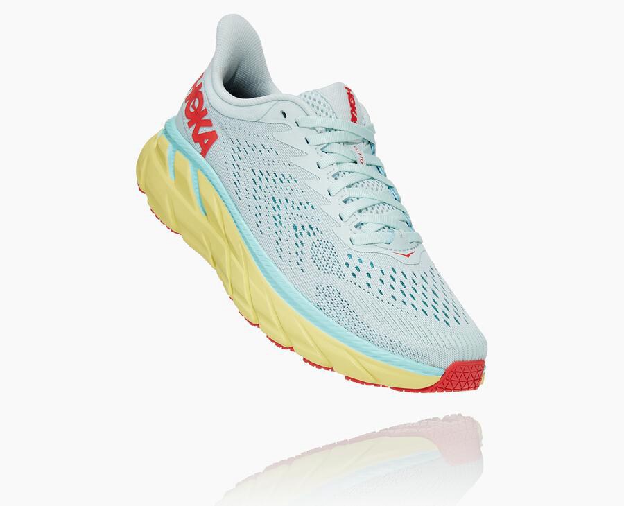 Hoka One One Clifton 7 Löparskor Dam - Blå - VUFIE-5817